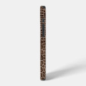 Coque iPhone 12 Crocodile Brown Faux (Côté gauche)