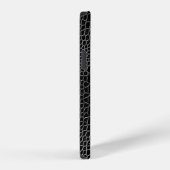 Coque iPhone 12 Crocodile noir de Faux (Côté droit)