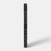 Coque iPhone 12 Crocodile noir de Faux (Côté gauche)