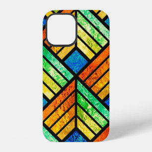 Coque iPhone 12 Croquis d'un vitrail. Motif sans couture