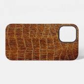 Coque iPhone 12 Cuir Brown : Arrière - plan texturé. (Verso Horizontal)