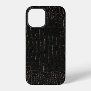 Coque iPhone 12 Cuir de crocodile luxueux : texture textile.