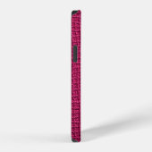 Coque iPhone 12 Cuir rose brut (Côté droit)