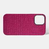 Coque iPhone 12 Cuir rose brut (Verso Horizontal)