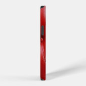 Coque iPhone 12 Cuir rouge : Motif d'élévation. (Côté droit)
