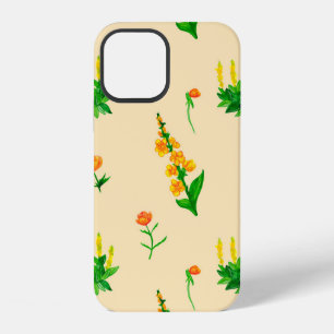 Coque iPhone 12 Cute motif floral sans soudure avec illus dessiné