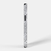 Coque iPhone 12 Cute Silver Cheetah Leopard Motif d'impression (Côté droit)