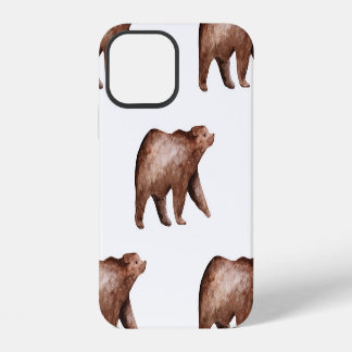 Coque iPhone 12 Cutesse de l'ours : Aquarelle Motif animal
