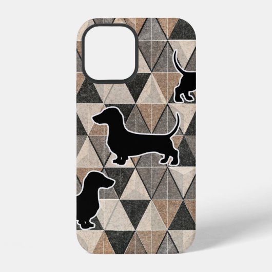 Coque iPhone 12 Dachshund Walking (Verso)