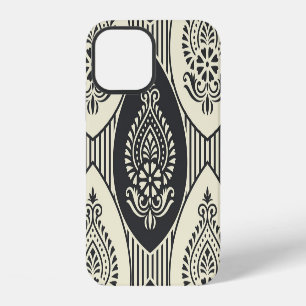 Coque iPhone 12 Damas asiatiques traditionnelles, motif sans soudu