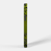 Coque iPhone 12 DAMASK GEM MONOGRAM Jaune (Côté droit)