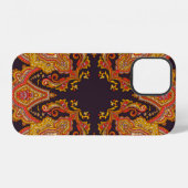 Coque iPhone 12 décoration textile classique impression numérique (Verso Horizontal)