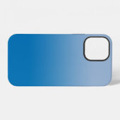 Coque iPhone 12 Dégradé minimal de bleu clair à bleu foncé (Verso Horizontal)