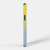 Coque iPhone 12 Dégradé minimal jaune à bleu clair (Côté droit)