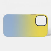 Coque iPhone 12 Dégradé minimal jaune à bleu clair (Verso Horizontal)