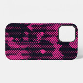 Coque iPhone 12 Déguisement hexagonal, fond de texture militaire (Verso Horizontal)