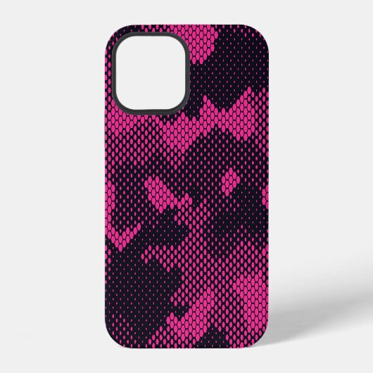 Coque iPhone 12 Déguisement hexagonal, fond de texture militaire (Verso)