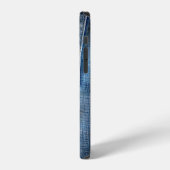 Coque iPhone 12 denim bleu (Côté gauche)
