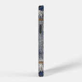 Coque iPhone 12 Denim Blue Jeans : Décontracté Double Patch (Côté droit)