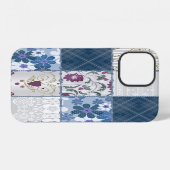 Coque iPhone 12 Dentelle florale : Patchwork Arrière - plan sans c (Verso Horizontal)