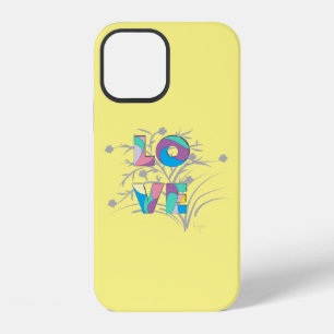 Coque iPhone 12 Design d'amour moderne Coque-coque iphone mauve