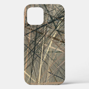 Coque iPhone 12 Dessin à l'huile de style rétro. illustration. Tex