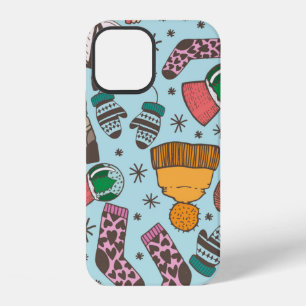 Coque iPhone 12 Dessin de doodle dessiné à la main, motif sans sou