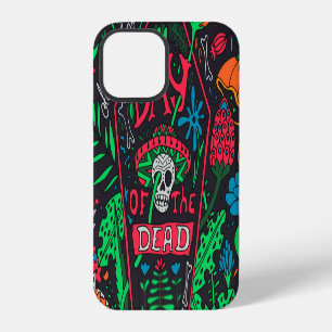 Coque iPhone 12 Dia de los Muertos : Jeu de cartes de fête