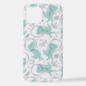 Coque iPhone 12 Dinosaures de l'espace, Dinosaures mignons, Navire (Verso)