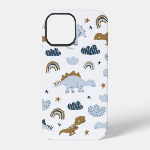 Coque iPhone 12 Dinosaures dessinés à la main dans le style scandi