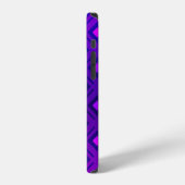 Coque iPhone 12 Disposition violet clair avec des lignes, rectangl (Côté gauche)