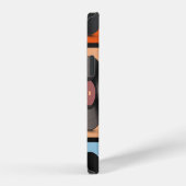Coque iPhone 12 Disques vinyles : ensemble de LP rétro. (Côté droit)