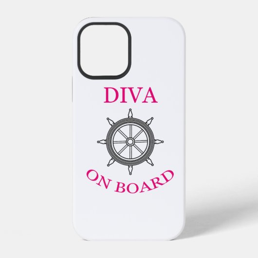 Coque iPhone 12 "Diva à bord" (Verso)