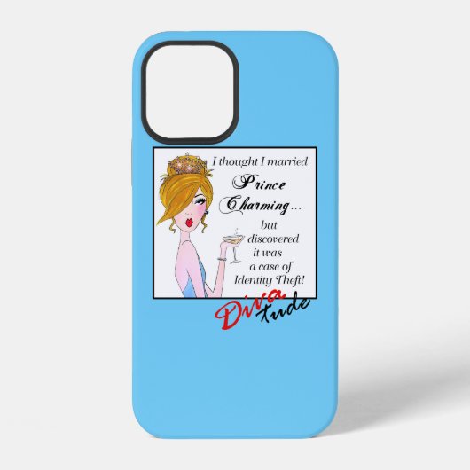 Coque iPhone 12 « Diva du vol d'identité » (Verso)