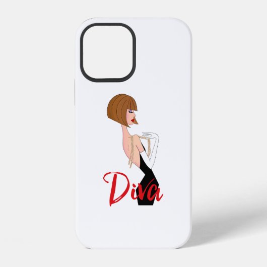 Coque iPhone 12 "Diva fabuleux" (Verso)