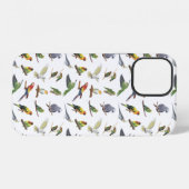 Coque iPhone 12 Divers perroquets colorés (Verso Horizontal)