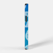 Coque iPhone 12 Dollar de sable blanc et bleu Motif Coque-Mate iPh (Côté droit)