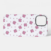 Coque iPhone 12 Doodle Daisies et Points (Verso Horizontal)