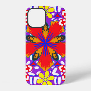Coque iPhone 12 Doux mignon floral sans couture motif en blanc, ro
