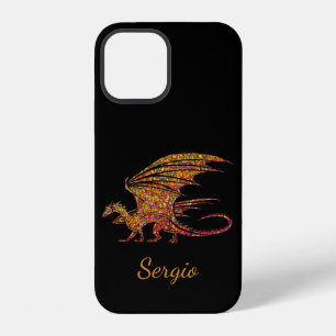 Coque iPhone 12 Dragon Mosaïque Personnel Incroyable
