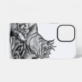 Coque iPhone 12 Dragon sur la Roche (Verso Horizontal)