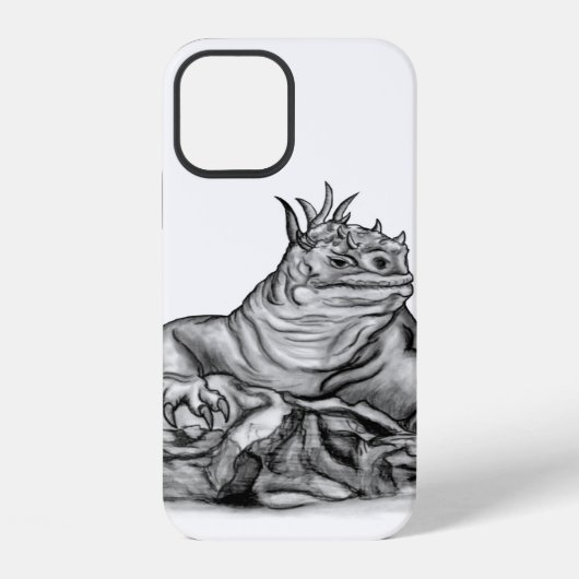 Coque iPhone 12 Dragon sur la Roche (Verso)