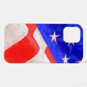 Coque iPhone 12 Drapeau américain (Verso Horizontal)