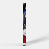Coque iPhone 12 Drapeau américain grunge (Côté droit)