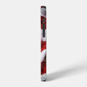 Coque iPhone 12 Drapeau américain grunge (Côté gauche)