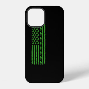Coque iPhone 12 Drapeau américain Shamrocks St Patricks day