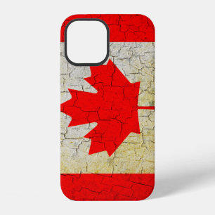 Coque iPhone 12 Drapeau canadien fissuré Coque-coque iphone