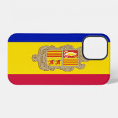 Coque iPhone 12 drapeau d'Andorre (Verso Horizontal)