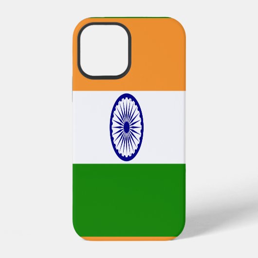 Coque iPhone 12 Drapeau de l'Inde (Verso)