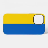 Coque iPhone 12 Drapeau de l'Ukraine (Verso Horizontal)